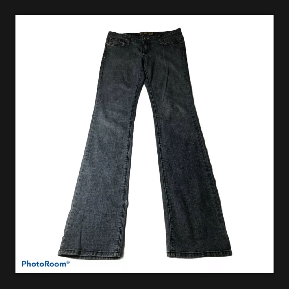 Just Usa Skinny Jeggings Medium Wash Low Rise & Flared Leg, Stretchy. Women’s 7